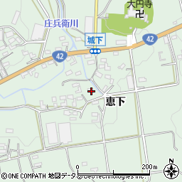 愛知県豊橋市城下町恵下周辺の地図