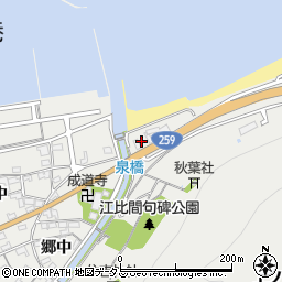 愛知県田原市江比間町（東山）周辺の地図