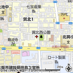 リパーク巽北１丁目駐車場周辺の地図