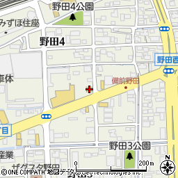 マクドナルド岡山野田店周辺の地図