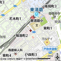 聖文館若松塾東須磨校周辺の地図