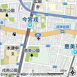 ラパンジール恵美須周辺の地図