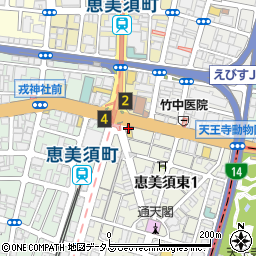 大阪王将 恵美須町店周辺の地図