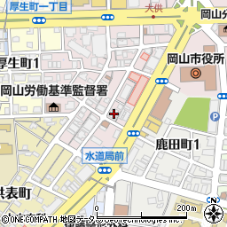 岡山市役所　ほっとプラザ大供管理人室周辺の地図