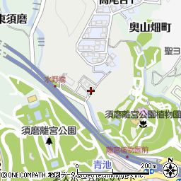 兵庫県神戸市須磨区水野町周辺の地図