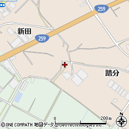 愛知県田原市加治町踏分33周辺の地図