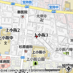 大阪府東大阪市上小阪周辺の地図