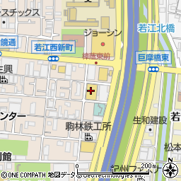 カーライフイチネンイエローハット東大阪店周辺の地図