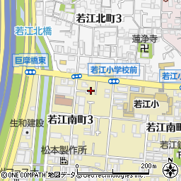 大阪府東大阪市若江南町3丁目周辺の地図