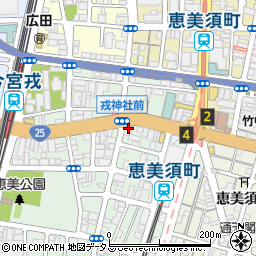 なか卯恵美須店周辺の地図