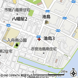 港警察署池島交番周辺の地図