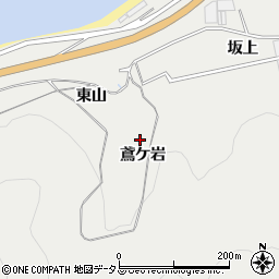 愛知県田原市江比間町鳶ケ岩周辺の地図