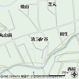 愛知県田原市六連町清三ケ谷周辺の地図