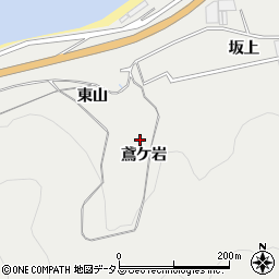 愛知県田原市江比間町（鳶ケ岩）周辺の地図