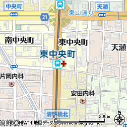 セブンイレブン岡山東中央町店周辺の地図
