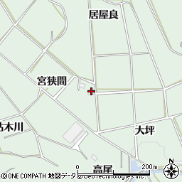 愛知県田原市六連町宮狭間13-3周辺の地図