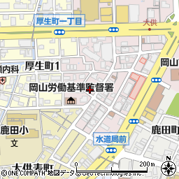 ファミリーマート岡山大供二丁目店周辺の地図