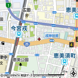 ピアットボックス　恵美須店周辺の地図