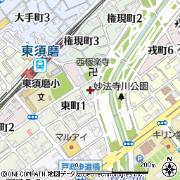 須磨社宅周辺の地図