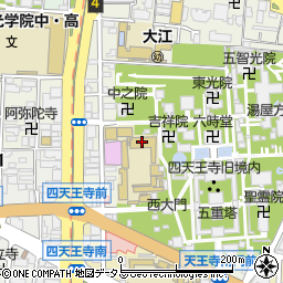 四天王寺高等学校周辺の地図