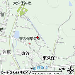 愛知県田原市大久保町洞下周辺の地図