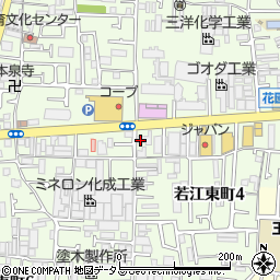 そば うどん 今日亭 東大阪店周辺の地図