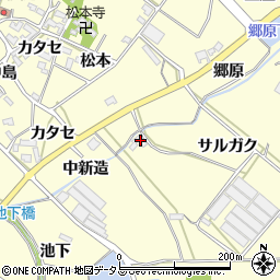 愛知県田原市神戸町サルガク周辺の地図