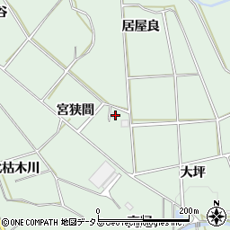 愛知県田原市六連町宮狭間周辺の地図
