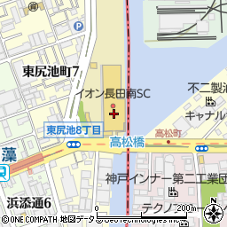 イオン長田南ショッピングセンター（屋上）駐車場周辺の地図
