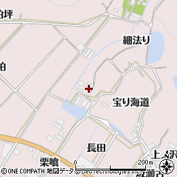 愛知県田原市野田町細法り周辺の地図