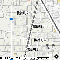大阪府東大阪市俊徳町周辺の地図