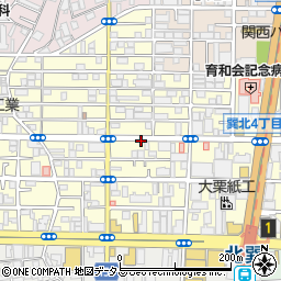 大阪府大阪市生野区巽北3丁目周辺の地図