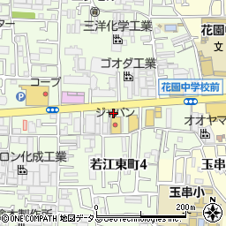 なか卯若江東店周辺の地図