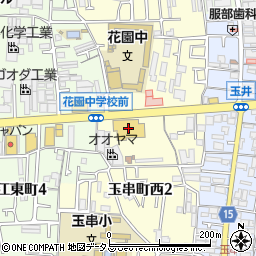 スシロー東大阪花園店周辺の地図