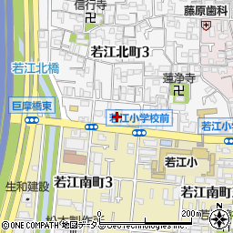 ゲオ東大阪若江店周辺の地図