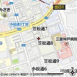 兵庫県神戸市兵庫区笠松通7丁目3-9周辺の地図