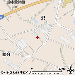 愛知県田原市加治町踏分64周辺の地図