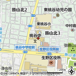 大阪市立桃谷中学校周辺の地図