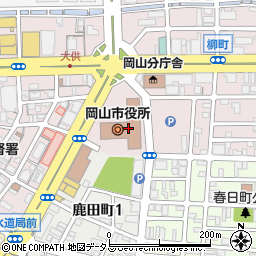 岡山市北区役所周辺の地図