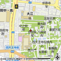 大阪府大阪市天王寺区四天王寺1丁目周辺の地図