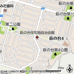 生駒市公民館萩の台住宅地分館周辺の地図