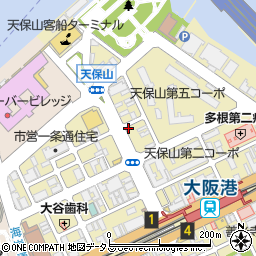 大阪築港郵便局 ＡＴＭ周辺の地図