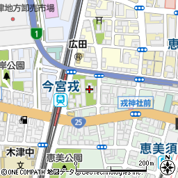 今宮戎神社周辺の地図