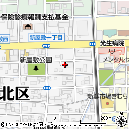 リパーク岡山新屋敷町１丁目駐車場周辺の地図