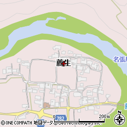 三重県名張市薦生周辺の地図