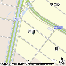 愛知県田原市神戸町沖田周辺の地図