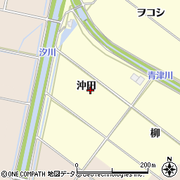 愛知県田原市神戸町（沖田）周辺の地図