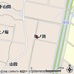 愛知県田原市加治町亀ノ渕周辺の地図