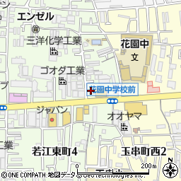 車屋　若江店周辺の地図