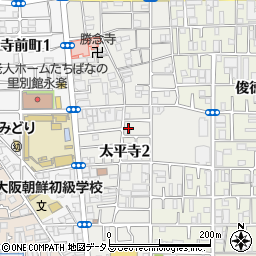大阪府東大阪市太平寺周辺の地図